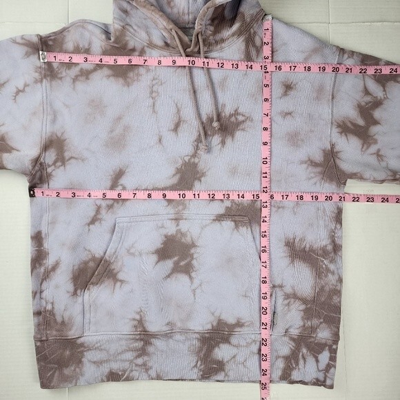 TNA Aritzia Tie Dye Hoodie Sweatshirt Cotton Blend Pullover Top Size 1 fits S/M - Picture 6 of 13